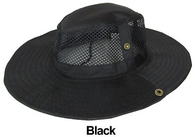 Genial Sombrero de Ala de Malla Fedora Sol Aplastable Boonie Exterior Caza Pesca Senderismo  Foto 1 de 4