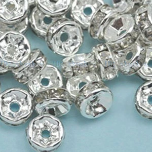 Wholesale 100 Pcs Crystal Rhinestone Rondelle Spacer Beads Size 4mm 6mm 8mm 10mm - Picture 1 of 2