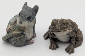 2 1979 Vintage Realistic Pewter Frog & Mouse Figurines Artist signed - Picture 1 of 10