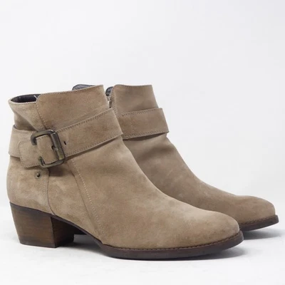Paul Green Jano Beige Suede Leather Buckle Ankle Boots Booties Size 6UK - 8.5US - Image 1 of 4