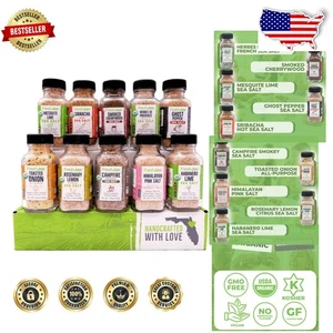 Organic Sea Salt Seasoning Starter Pack 10pc | Non GMO Keto - Picture 1 of 11