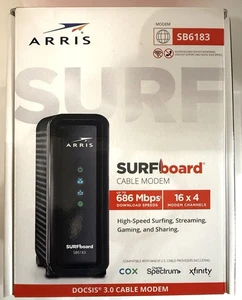 Arris Surfboard SB6183 modem via cavo 686 mbps 16x4 Docsis 3.0 nuovo scatola aperta Xfinity - Foto 1 di 22
