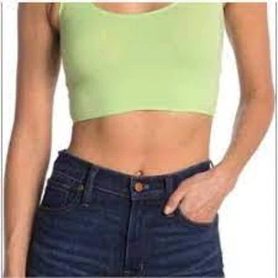 NWOT  TOPSHOP Zig Zag Cropped Cami In Green size 0 petite - Image 1 of 3