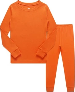 Family Feeling Little Big Boy Pajamas Sets 100% Cotton Pjs Kids 6, Orange/A1  - Picture 1 of 5