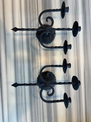 Juego de dos apliques de hierro rock vintage Foto 1 de 4