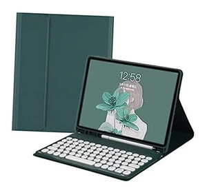 Keyboard Case for Galaxy Tab A7 10.4" 2020 SM-T500/T505/T507, Cute Round Key - Picture 1 of 8