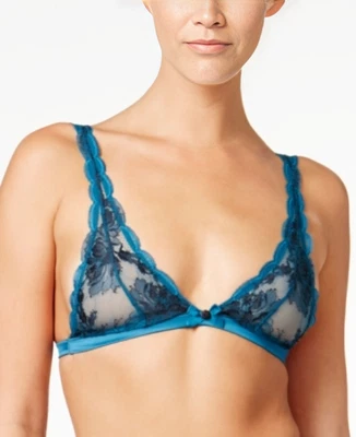 Sujetador de copa suave Dani $74 L Agent by Agent Provocateur | verde azulado/negro | grande Foto 1 de 4