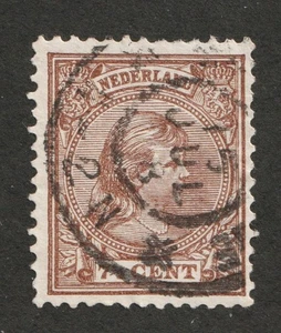 1894 Netherlands Sc# 42 - 7½ Cents, Princess Wilhelmina. Used Cv$6.25 - Picture 1 of 1