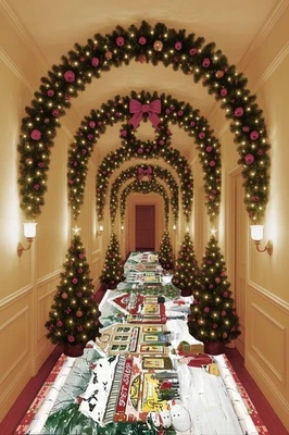 Snowflake Christmas Runner Rug: Cozy Holiday Hallway Decor - Image 1 of 4