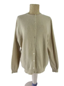 Cárdigan Suéter De Colección Pringle Para Mujer 42 Mediano Beige Manga Larga Hecho en Escocia - Imagen 1 de 8