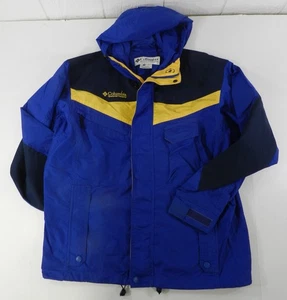 Columbia Jacke Regenmantel Herren Gr. LARGE blau Kapuze Full Zip wasserdicht (nn86) - Bild 1 von 13