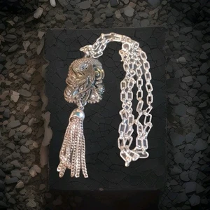 Vintage Napier Halskette signiert Drache mit Quaste 1970er Laufsteg in Vogue  - Bild 1 von 7