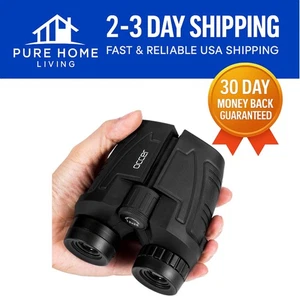 Compact Lightweight Binoculars - 12x25 with Low Light Vision, Ideal for Travel - Picture 1 of 11