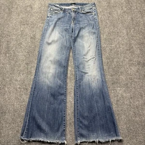 MOTHER Jeans Womens 27 Blue The Wilder Medium Kitty Low Rise Flare Denim - Picture 1 of 13