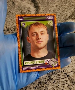 BROCK BOWERS 2024 SCORE-A-TREAT RISING STARS ROOKIE PUMPKIN RC, Raiders - Picture 1 of 2