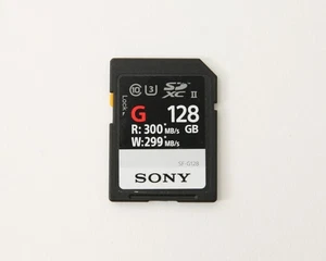 Sony 128GB SF-G128 Series UHS-II SDXC U3 Class 10 Memory Card - Read 300MB/s - Picture 1 of 1