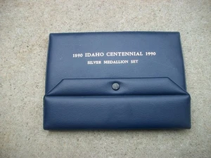 Medaglione argento 1890 Idaho centenario 1990 RARO set di 7.999 monete argento. - Foto 1 di 18