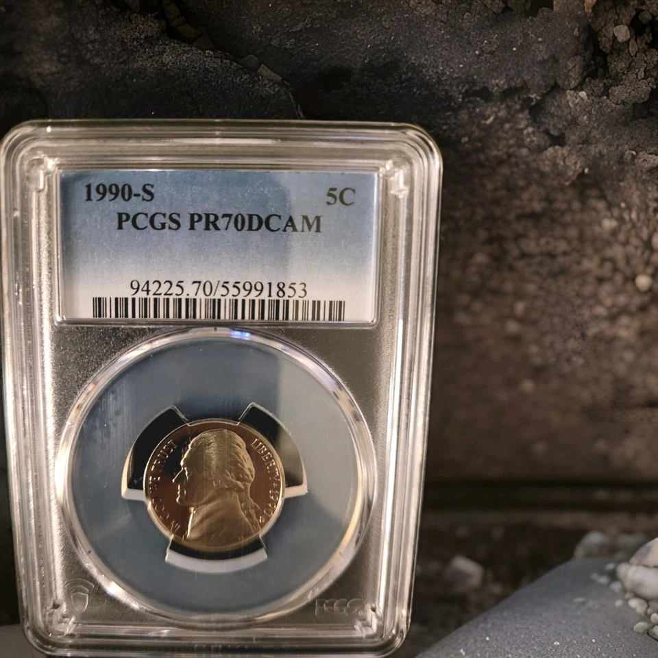 1990 S PCGS PR70 DCAM 5 CENT JEFFERSON NICKEL🔥 - Image 1 of 3