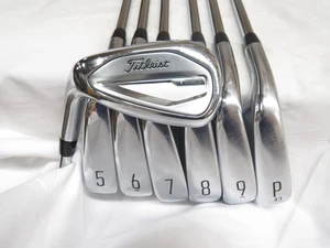 Used LH Titleist T350 Iron Set 5-PW+48 TT AMT Red R300 Regular Flex Steel Shafts - Picture 1 of 9