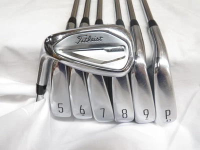 Used LH Titleist T350 Iron Set 5-PW+48 TT AMT Red R300 Regular Flex Steel Shafts - Image 1 of 4