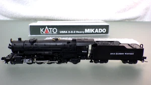 N-KATO USRA 2-8-2 MIKADO Steam Locomotive/Tender SH&W Custom DCC MTL's installed - Picture 1 of 18