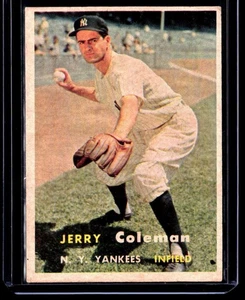 1957 Topps Jerry Coleman New York Yankees #192 ! SET BREAK - Picture 1 of 2