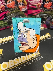 2025 TOPPS CHROME SpongeBob SquarePants Mermaid Man SKETCH CARD 1/1 Marlo Agunos - Picture 1 of 2