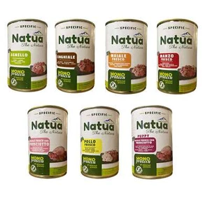 Scatolette per cani monoproteiche natua 400 gr cibo umido sfilaccetti in lattina - Foto 1 di 8