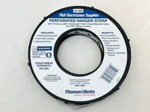 Thomas & Betts Elektriker perforiert Aufhänger Gurt 5/8" x 0,028" 32' Rolle 16-262 - Bild 1 von 4
