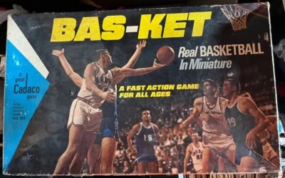 Bas-Ket Basketball Board Game Cadaco 1973 Complete #165 Box Wear Vintage Rare - Image 1 of 4