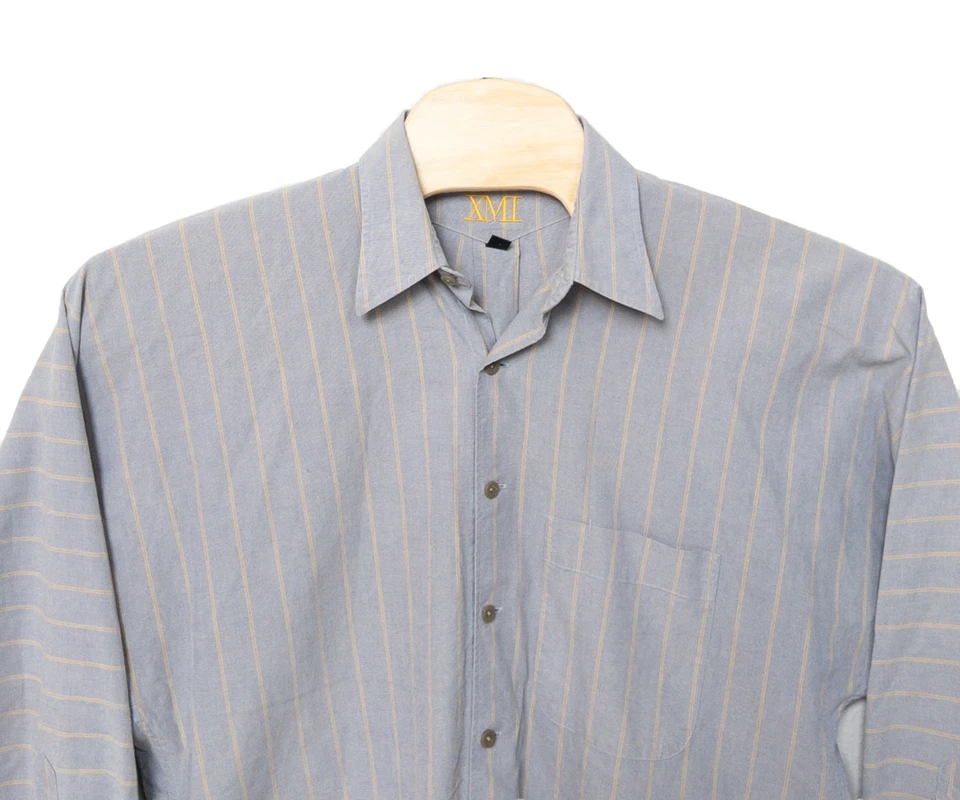 Camisa de vestir XMI vintage de los años 90 para hombre talla 16/34 hecha en Hong Kong Foto 1 de 4