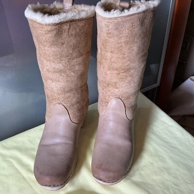 Botas Holie de Colección Envejecidas Hechas a Mano Estilo Boho Piel de Oveja/Cuero Talla 9.5 Foto 1 de 4
