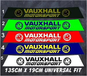 Vauxhall Motorsport Sonnenleiste Universalbeschlag 135 x 19 cm alte Plakette - Bild 1 von 3