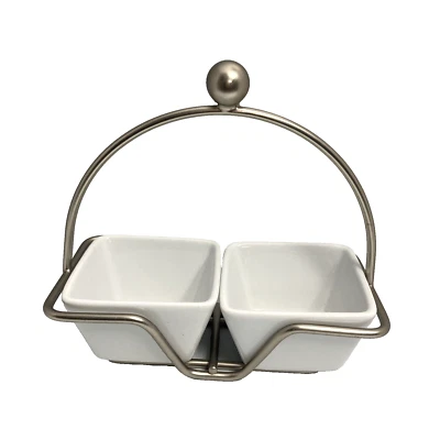 The Pampered Chef Simple Additions Square White Relish Bowls - Image 1 of 4