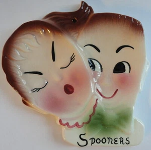 California Deforest 1950s Arte Cerámica Cocina Spooner Spooning Spoon Rest Holder - Imagen 1 de 3