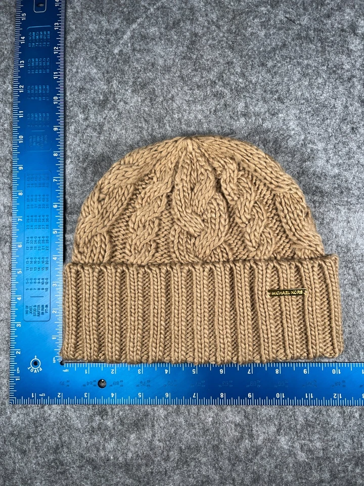 Michael Kors Gorro Toque Mujer Talla Única Beige Tejido con Cable 100% Acrílico Foto 1 de 4