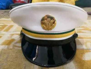 USA Army Military Police MP Enlisted Service Dress White Cap all sizes available - Picture 1 of 5