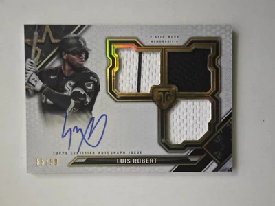 2021 Topps Tribute Baseball Patch Auto Luis Robert 55/99 - Image 1 of 2