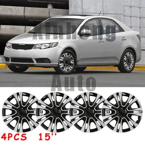 For Kia Forte Set of 4 15" Hubcaps Wheel Rim Cover Hub Caps Fits R15 Steel Wheel - Picture 1 of 15