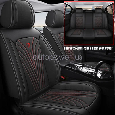 For Mercedes-Benz 5-Seat Covers Waterproof Leather Front & Rear Full Set Cushion - Image 1 of 4