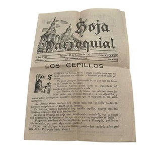 Hoja Parroquial Parish Leaflet Madrid August 25 1957 - Picture 1 of 3
