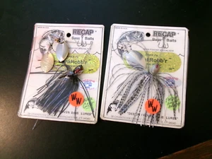 2 Recap Bass Baits Spinnerbaits Smoke Anchovy & Black Gobe NOS - Picture 1 of 3