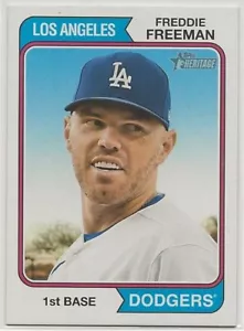 FREDDE FREEMAN 2023 Topps Heritage Position/Name Swap SP Los Angeles Dodgers - Foto 1 di 2