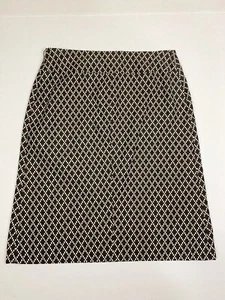 Tahari Women's Pencil Skirt Cotton Brown Size 4 Career - Picture 1 of 7