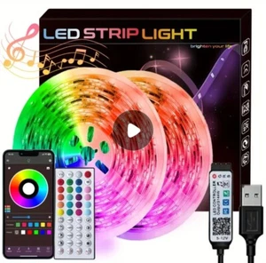 Color-Changing LED Strip Lights Sync,44-Key Remote,App Control - Picture 1 of 8