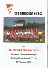 2005/06 DEBRECENI v MANCHESTER UNITED  Champions League  Unofficial Programme