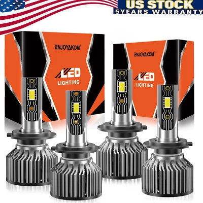 4x faros LED bombillas de haz alto bajo 100 W para Mercedes-Benz GL500 2008-2015 Foto 1 de 4