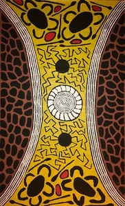 Large aboriginal painting by respected artist Elizabeth Marks Nakamarra Art - Picture 1 of 5