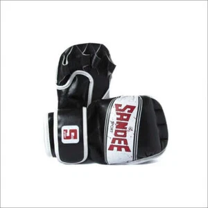 Guantes de combate Sandee Sport PU MMA - negro blanco guante de lucha - Imagen 1 de 2