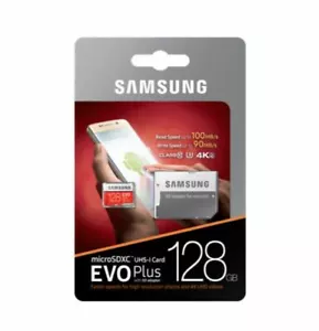 Samsung 128GB MicroSDXC Memory Card For Samsung Galaxy S7,S8,S9,J3,J5,J6,A3,A5 - Picture 1 of 9